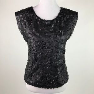 🛍️ 3/$20 Black Gold Black Allover Sequin Top